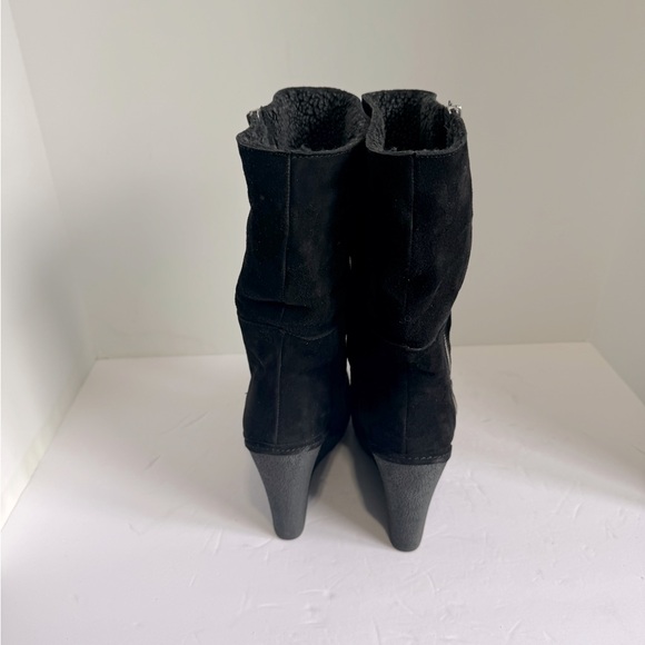 Lovely People black nubuck boots on a comfortable wedge. Size 9 - Picture 5 of 13